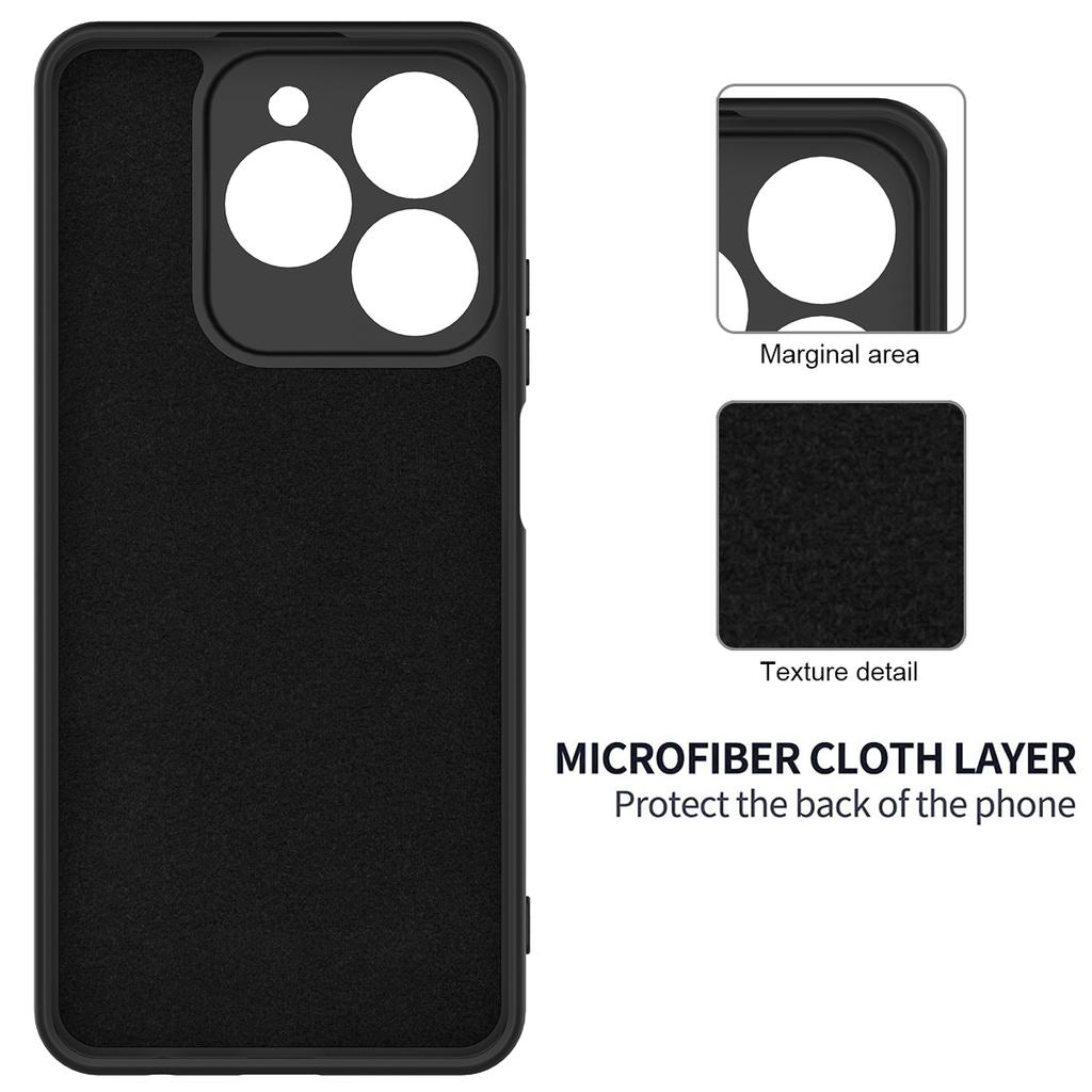 For Realme C61 4G Case Liquid Silicone Shockproof Phone Cover with Hand Strap