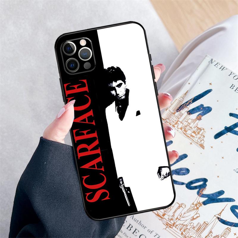 Scarface 1983 Movie Phone Case For iPhone 15 16 Pro Max 11 12 13 Mini 14 Pro Max XR 15 16 Plus 16e Cover Coque