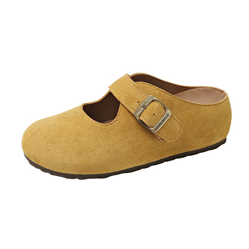 Yellow Women's Single Shoes Comfortable Soft Woman Slippers Casual Flat Sandals Women Round Toe Shoes Zapatos De Mujer