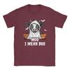 Moo I Mean Boo Funny Cow Wearing Halloween Ghost Men T Shirt Amazing Tee Shirt Short Sleeve Round Neck T-Shirt Cotton Summer Top