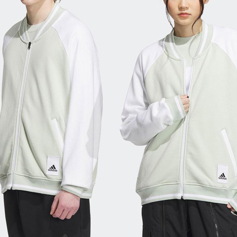 Adidas Куртка с цветным логотипом и застежкой-молнией, унисекс, зеленые куртки IT6396