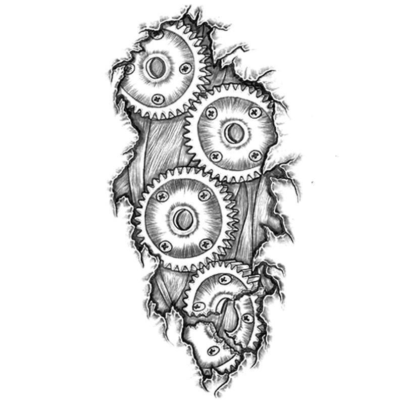 Наклейка на татуировку на руку с цветком, крылья ангела, череп, ветер, набор для переноса на воду, водонепроницаемая наклейка на татуировку
