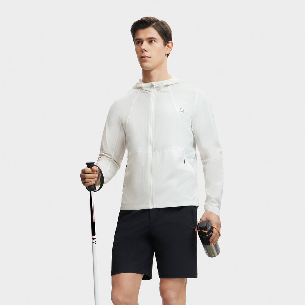 FILA Jackets Men's White Hooded Thin Soft Shell A11M427707FWT