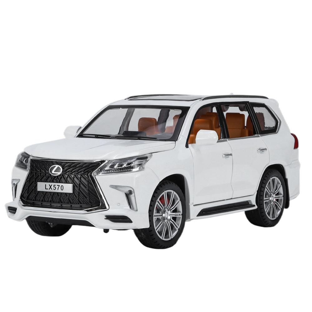 1/24 Lexus LX570 внедорожник литой металлический сплав модель автомобиля литые металлические внедорожники модель автомобиля звук свет симуляция детская игрушка подарок