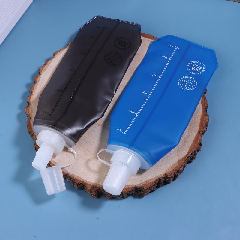 Складная бутылка для воды Tpu Складная мягкая фляга Спорт на открытом воздухе Пеший туризм Кемпинг Бег Портативная мягкая бутылка для воды