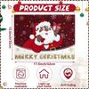 DECYOOL n n Christmas Placemats Set of 4, 12.5x17 Inch Black Santa Christmas Table Mats Merry Christmas Place Mats for Kitchen Xmas Party Winter Home
