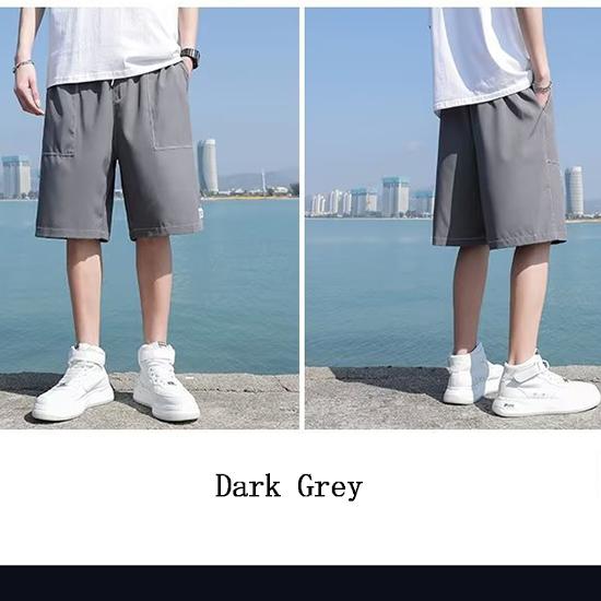 Летние модные капри, свободные шелковые винтажные модные повседневные молодежные верхняя одежда, шорты, модные мужские