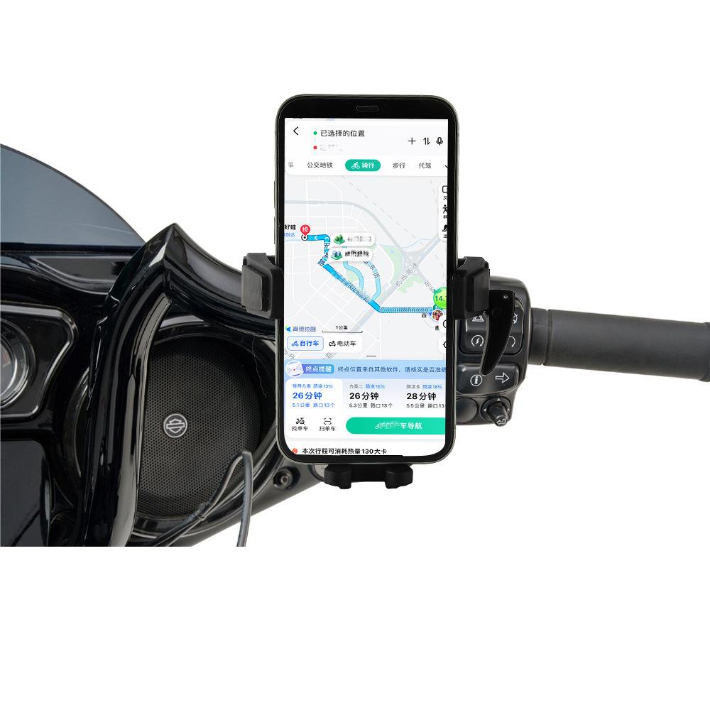 Держатель для телефона со смещенным креплением на руль Для Harley-Davidson BMW Kawasaki