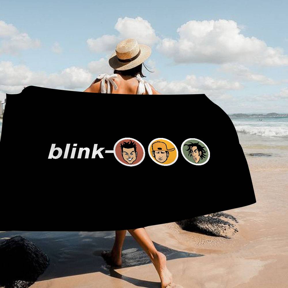 B-Blink 182 BAND Beach Towel Colorful Bath Towels For Girl Microfiber Quick Dry Sand Free Beach Yoga Spa Gym Pool