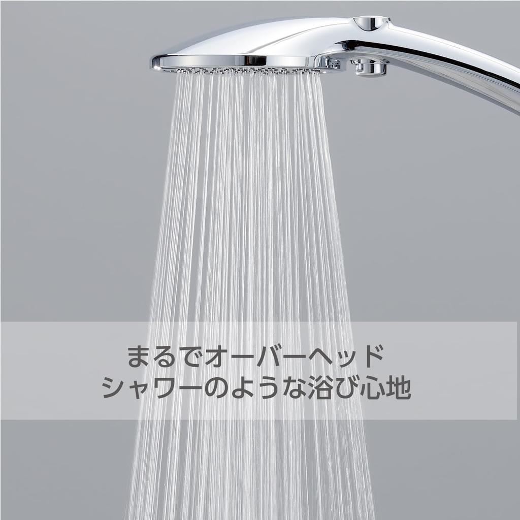 SANEI Large Metallic Shower Head Hand Stop Plated Large Shower Board Plenty of Water Saving Rate Made In Japan 40% PS3503-81XA-CHA20-EC