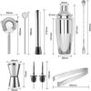UPORS Stainless Steel Cocktail Shaker Mixer Wine Martini Boston Shaker For Bartender Drink Party Bar Tools 550ML/750ML