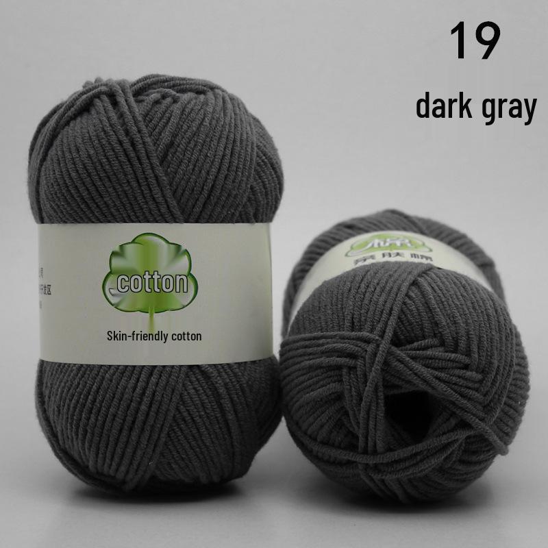 Пряжа из гребенного 5-слойного молочного хлопка для вязания и вязания крючком своими руками - Набор материалов средней толщины для шарфа и пледа