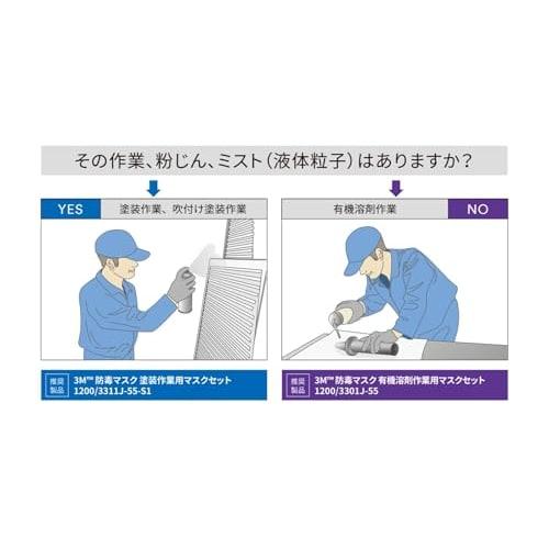 3M Противогаз Комплект для покрасочных работ 1200/3311J-55-S1