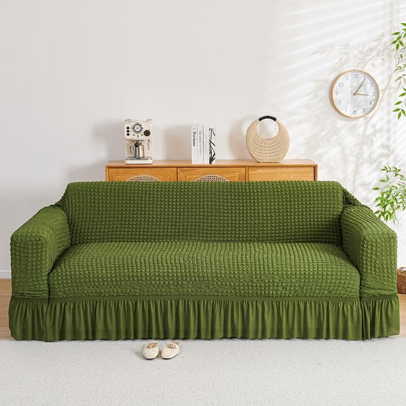 Sofa Cover Seersucker Skirt Model All Inclusive Universal Universal Lazy All Inclusive Full Cover Elastic Cover