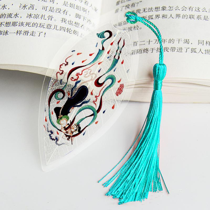 1 шт., милые классические креативные закладки, китайский ветер, натуральные коллекционные предметы, закладки с листьями и жилами, креативные канцелярские принадлежности