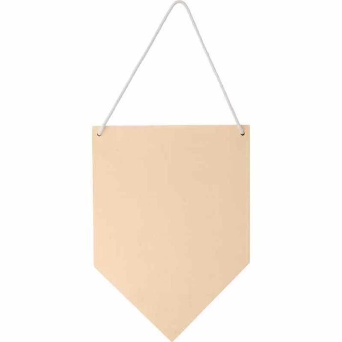Customizable Wooden Pennant - 15 X 21 Cm