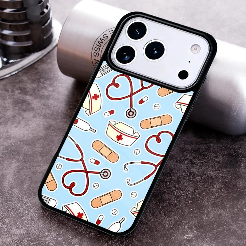 Медицинский Телефонный Чехол для Медсестер iPhone 17 16 15 Pro Max Air 14 13 12 11 Plus Ударопрочный Чехол Capa
