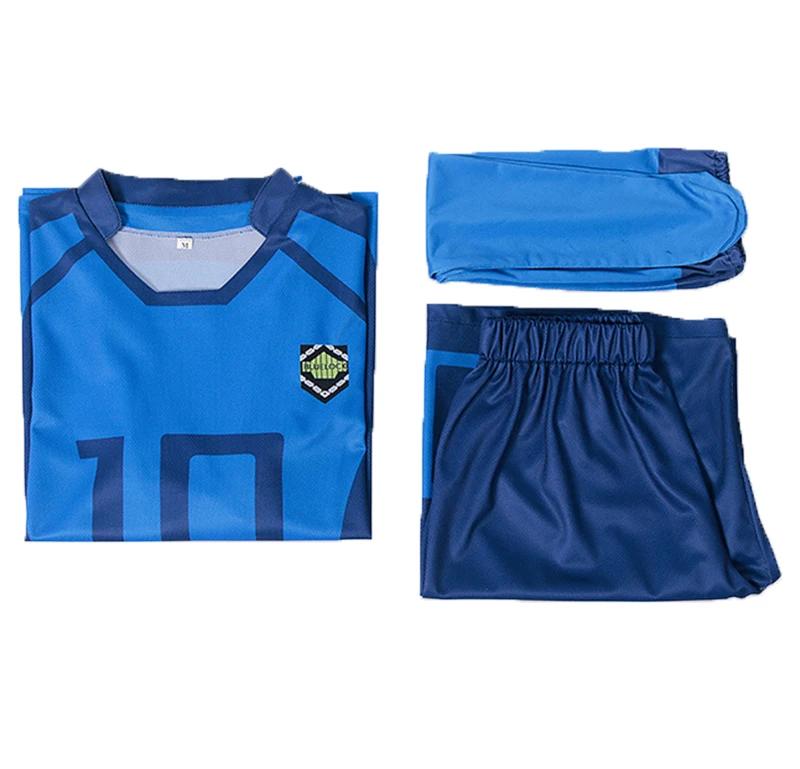 Anime Blue Cosplay Costume Jersey Red Uniform T-shirt Wig Men Chigiri Hyoma Seishiro Reo Mikage Nagi Cosplay Football Jerseys