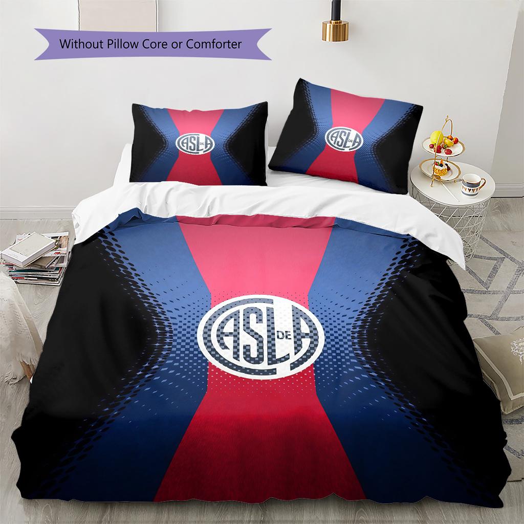Club Atlético San Lorenzo de Almagro Pattern Bedding Quilt Set Home Decoration Gift (1 * duvet cover + 2 * pillowcase without core)
