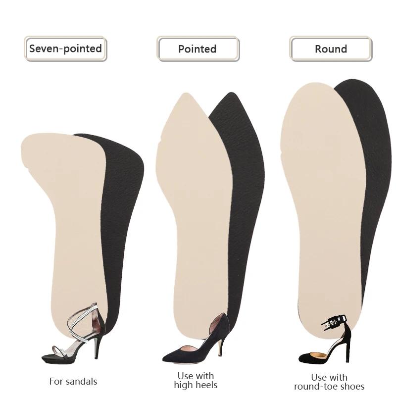 1Pair Women Sandal Insoles Antislip Soft Bottom Breathable Deodorzation High Heel Insoles High-heeled Shoes Sole Stickers Pad
