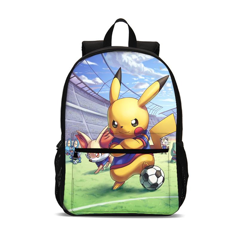 2026 New Pokemon Pikachu Kids Backpack, Creative Primary School Student Bookbag, Lightweight Anti-Lordosis Backpack for Children