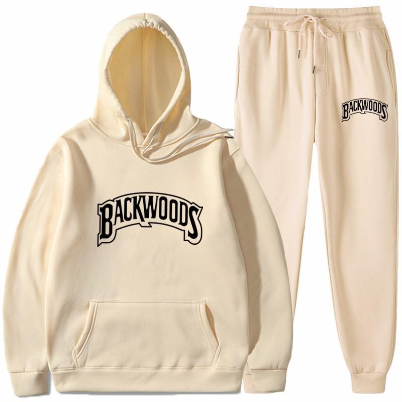 European and American trendy brand Backwoods sweater letter print hoodie fashion sweater men's and women's casual sports pullover