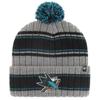 Bonnet D'hiver - 47 Brand - REXFORD San Jose Sharks - 100% Acrylique - Bleu Marine Et Blanc - Pour Homme