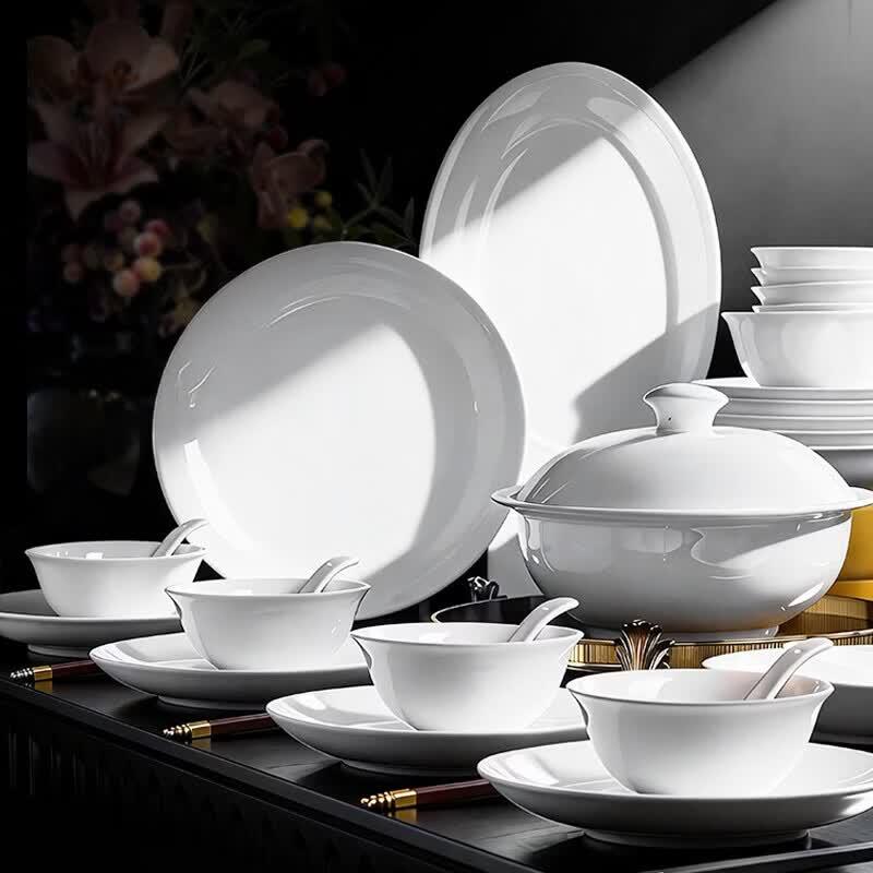 Фарфоровый столовый сервиз Jingdezhen Winter Xi с подглазурной росписью