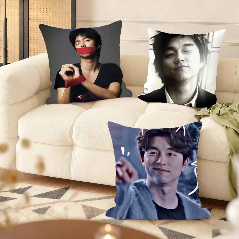 G-Gong Yoo Наволочка для подушки Мягкая коротковорсовая наволочка Гладкая уютная текстура Эстетичный чехол для подушки Декор для дома