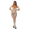 European & American Sexy Fishnet Stockings: Transparent Black Cutout Quick-Release Bodystocking