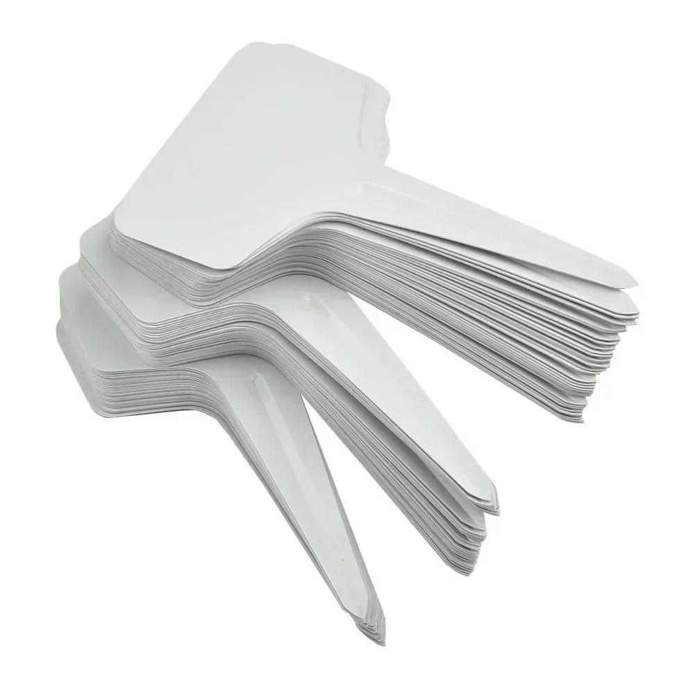 Replacement Garden Labels Label Tag Markers Flower Matte Finish Nursery Parts Pratical Reuseable 100PCS 6x10cm