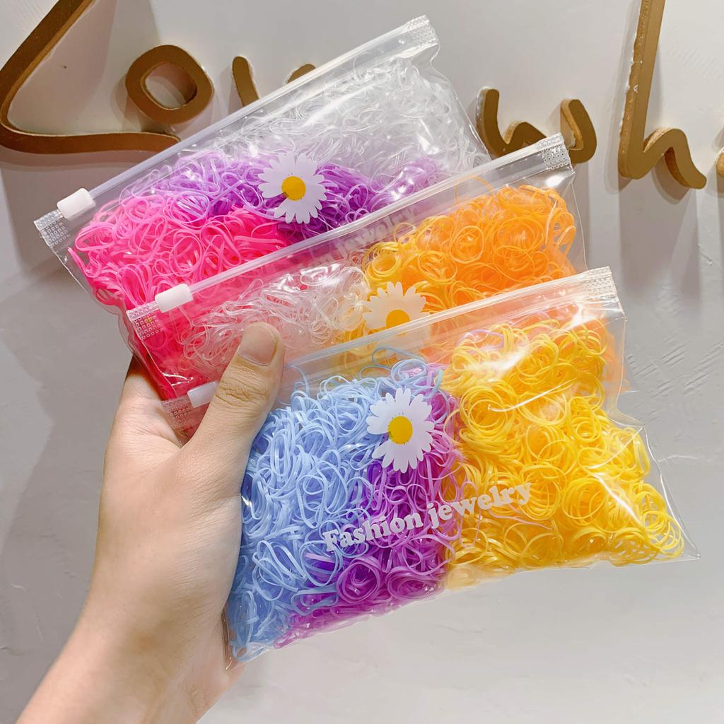 Желейные градиентные маленькие одноразовые резинки для волос YANRONG, 1000 шт./упак., резинка для волос для девочек, держатель для хвоста, аксессуары для волос, резинки для волос