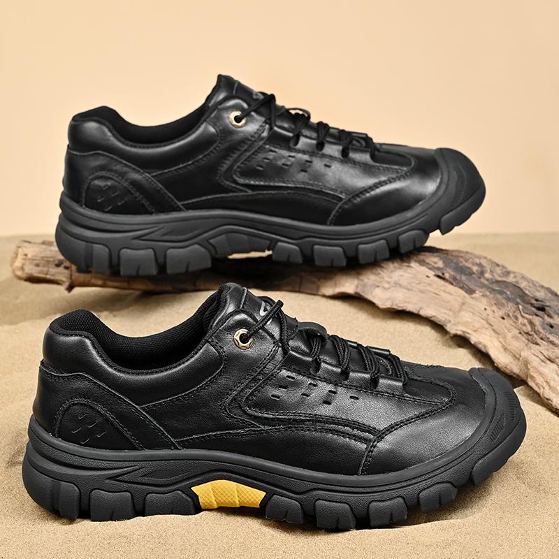 Мужские теплые зимние ботинки из натуральной кожи, модные уличные мужские кроссовки, мужские походные ботинки на шнуровке, нескользящие мужские повседневные ботинки для снега