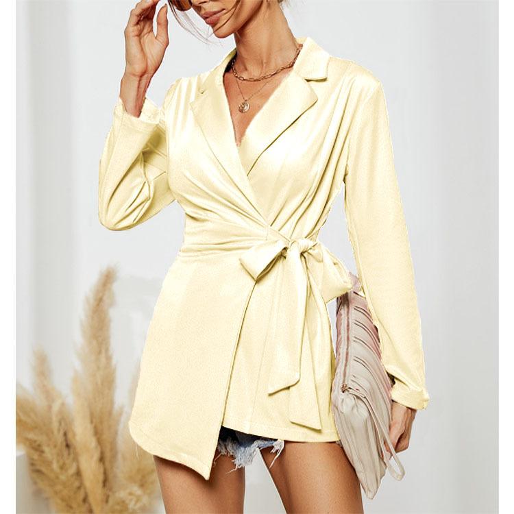 DAFIFY Женская мода осень-зима сплошной цвет печати с длинным рукавом ПОЛО шеи Высокая талия повседневные платья