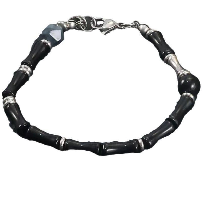 Design Unique Fashion Bracelet For Travel Souvenirs Elegant Black Bamboo Style