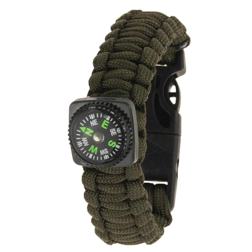 SS88 5-in-1 PARACORD SURVIVAL BRACELET COMPASS TIRN