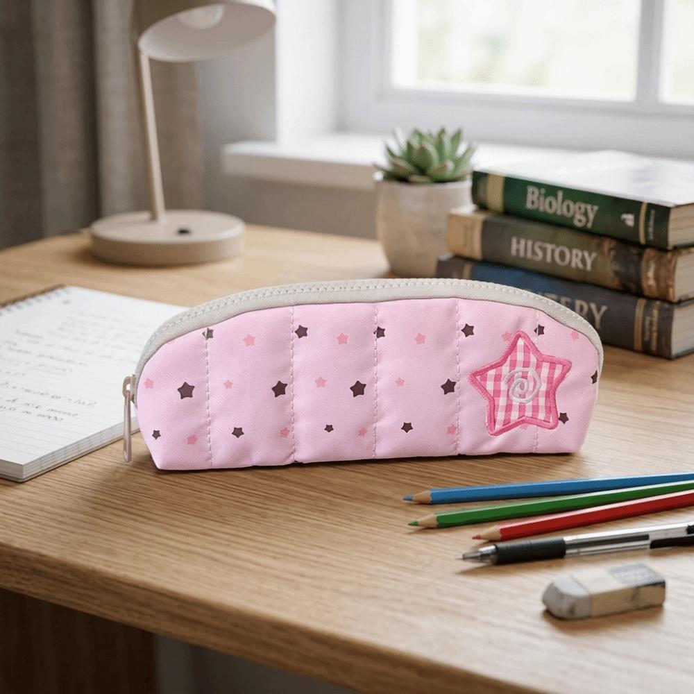 Cute Star Pencil Pouch Kawaii Stationery Storage Case Cartoon Stationery Bag Pencil Holder
