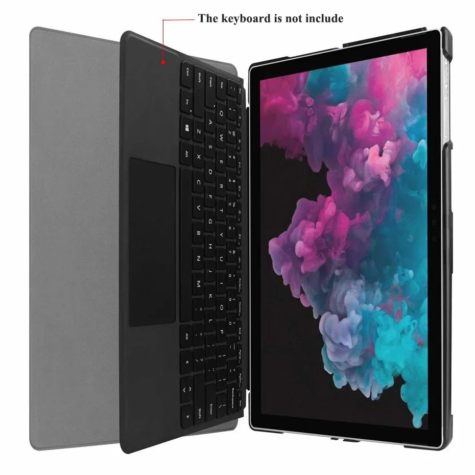 Чехол для Microsoft Surface Pro 7 6 5 4 Подставка Чехол из ПУ кожи 12,3 дюйма для планшета Microsoft Surface Pro 7 Plus