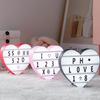 22*22 см USB светодиодный ночной световой короб с сердцем любви DIY буквы символ карты украшения лампа доска объявлений лайтбокс на батарейках подарок
