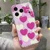 Чехол для iPhone 17 Pro Max Чехол iPhone 16 Pro Max 15 14 13 11 17E 16E Модный Принт Сердечки Ударопрочный Прозрачный Мягкий ТПУ Силиконовый Чехол