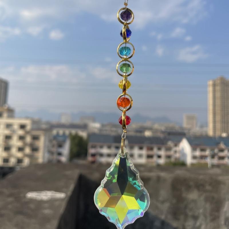 1PC Colorful Crystal Suncatcher Ball Rainbow Maker Prism Memorial Crystal Window Suncatcher for Family Home Gift Decoration