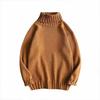 Men's Solid Color Slim Mid-Neck Sweater - Knitted Turtleneck for Autumn/Winter