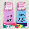 Color Random Cute Sports Trainer Five Finger Toe Socks Cotton Cartoon Smile