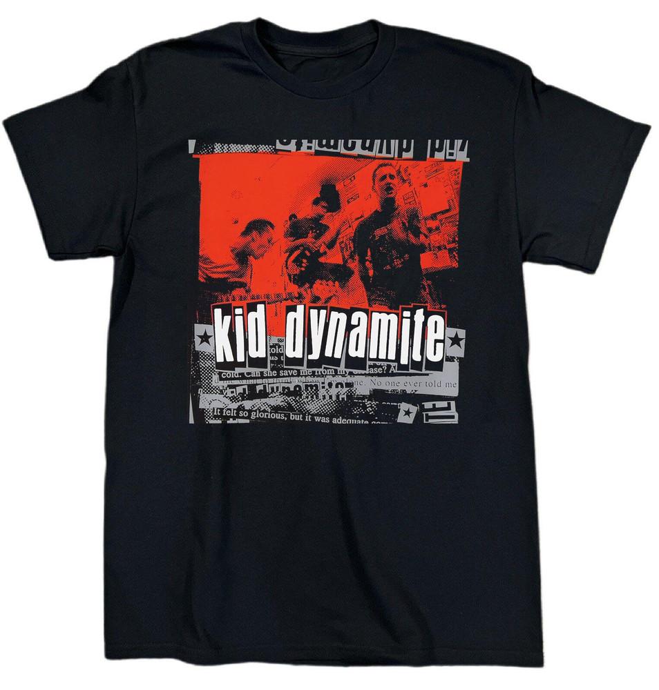 НОВАЯ Черная футболка унисекс из плотного хлопка с принтом Kid Dynamite Band S5XL AG774