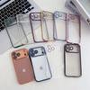 Прозрачный гальванизированный чехол для телефона для iPhone 17 Air 16 15 Plus 14 Pro Max 13 12 Mini Мягкий чехол из ТПУ с защитной пленкой для объектива