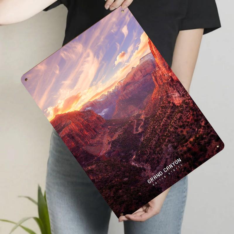 Grand Canyon Sunset Landscape Metal Wall Art Home Decor Living Room