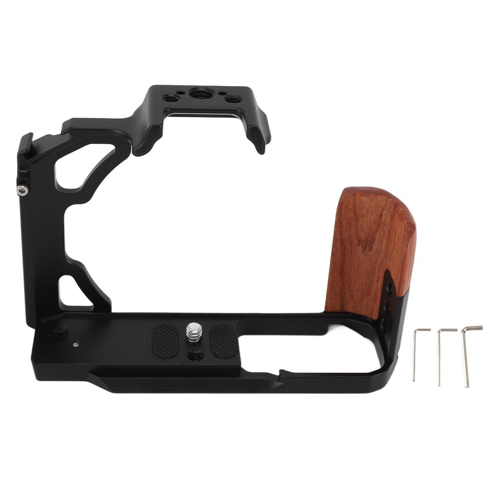 Camera Cage with Wood Handle Anodized Anti Slip Easy To Install Camera Video Cage for Nikon ZFC