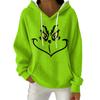 Women's Fashion Casual Christmas Print Pullover Long-Sleeve Hooded Sweatshirt