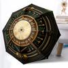Celtic Craft Wheel Pattern Umbrella, Portable and Foldable Design, 8 Ribs, a Casual Accessory for Halloween, Christmas, and Birthday Gifts.