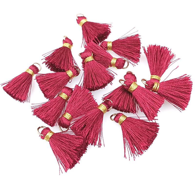 20pcs Gold Thread Band Loops Small Tassel Fringes Jewelry Accessories DIY Earrings Hair Accessories Fashion Handmade Materials